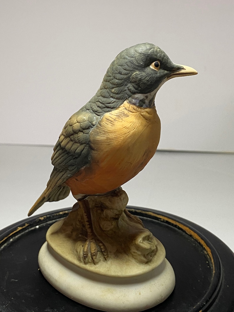 Lefton Robin Figurine Porcelain Bird Statue Hand Painted Etsy