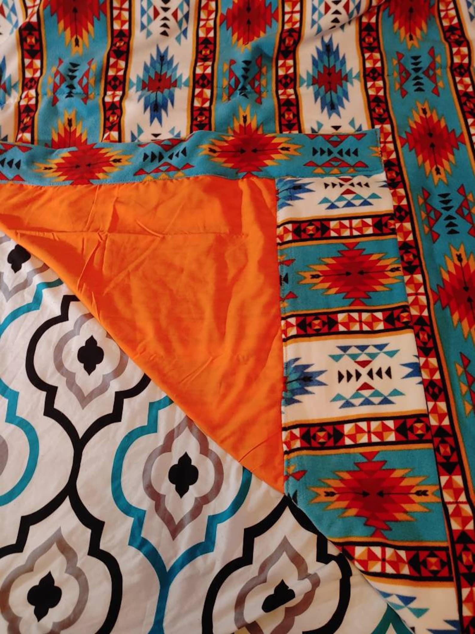 Homemade Aztec Blanket Etsy