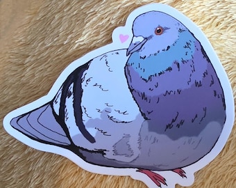 Cute Pigeon Sticker Hand Illustrated | Handmade | Pigeons