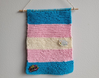 Custom Knit Pride Flag Banner | Pin Holder | Queer Decor | Queer Art | Pride Flag | LGBTQ | Gift