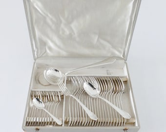 Silver-plated Art Deco cutlery cassette - Orfevrerie J. Brille (Orbrille) - France