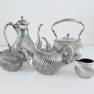 A Silver Plated 5 Piece Coffee and Tea Service - James Dixon & Sons, Sheffield c. 1900