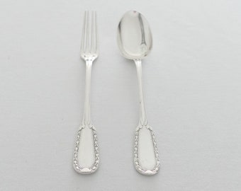 Emile Puiforcat - Français dessert couvert en argent (cuillère + fourchette) - France, 1857-1890