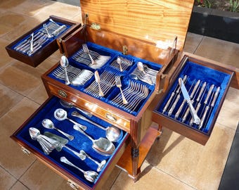 Vintage 100 Piece Viners Buxton Cutlery Set - Very Good Condition