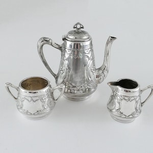 Art Nouveau Silver-Plated Coffee Set - Württembergische Metallwarenfabrik (WMF), 1886-1903