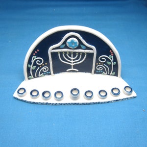 Ceramic Hanukkah Menorah Hand-Made in Israel