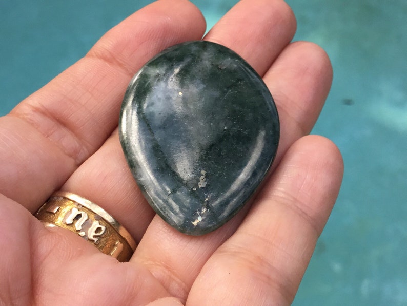 Rare Guatemala Jade Natural With Pyrite Doubleside Cabochon Etsy