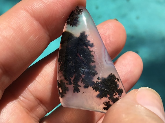 Montana Agate Freeform 40x21mm Cabochon Gemstone for Jewelry Designers - Ring, Pendant, Necklace or Bracelet