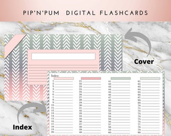 Pip'N'Pum Digital Flashcards | Index Cards | Student Study Materials | Instant Download