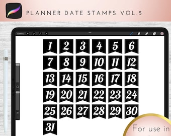 Procreate Planner Date Stamps Vol. 5
