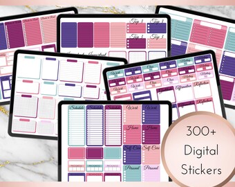 Royal Blush Digital Planner Widgets | Individual PNGs| Goodnotes File | Instant Download
