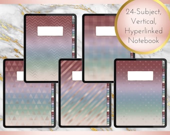 Moody Mauve 24-Subject Digital Notebook | PDF | Goodnotes | Xodo | Instant Download