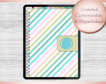 Spring Pastels DIY Digital Portrait Planner | PDF | Hyperlinked | DIY | Undated | Instant Download