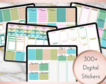 Spring Pastels Digital Planner Widgets | Individual PNGs| Goodnotes File | Instant Download