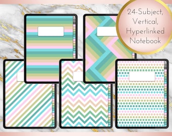 Spring Pastels 24-Subject Digital Notebook | PDF | Instant Download