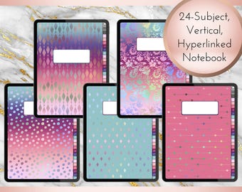 Royal Blush 24-Subject Digital Notebook | PDF | Instant Download