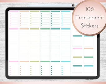 Spring Pastels Planner Builder Digital Stickers | Goodnotes | Individual PNGs