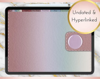 Moody Mauve Ringless Digital Landscape Planner | PDF | Hyperlinked | Undated | Instant Download