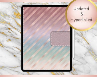 Moody Mauve Ringless Digital Portrait Planner | PDF | Hyperlinked | Undated | Instant Download