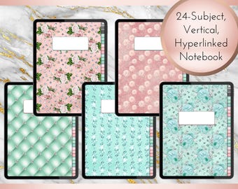 Glitz & Glam 24-Subject Digital Notebook | PDF | Instant Download
