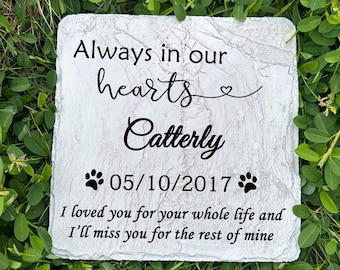 Personalized Pet Memorial Plaque, Custom Resin Garden Stone