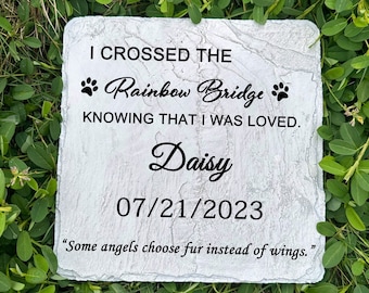 Targa commemorativa personalizzata per animali domestici, lapide in resina per cani, regalo per la perdita di un animale domestico