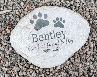 Personalized Pet Memorial Stone, Sympathy Gift, Dog Grave Marker