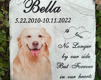Personalized Pet Memorial Stone, Cat or Dog Grave Marker