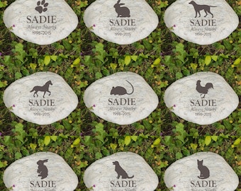 Engraved Pet Memorial Stone, Personalized Keepsake Gift