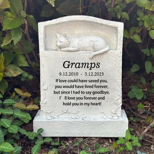Upright Cat Memorial Stone, Personalized Cat Memorial Gift, Cat headstone, Cat Grave maker for Cats in Lawn and Garden