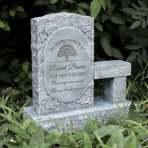 Personalized Dog Cat Memorial Stone,  Cat Memorial Gift, Cat Grave Markers with Sympathy Poem and Paw Print - Loss of Cat Gifts Garden Stone