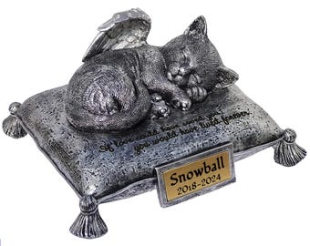 Personalized Sleeping Cat Memorial Stone, Pet Loss Gift