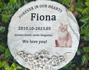 Personalized Pet Memorial Stone with Photo, Sympathy Gift