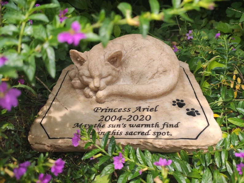 Cat Memorial Stone Personalized Cat Memorial Gift Cat Grave Etsy