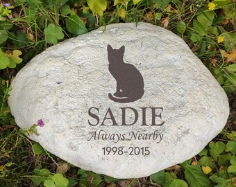 Engraved Pet Memorial Stone, Garden Grave Marker, Sympathy Gift