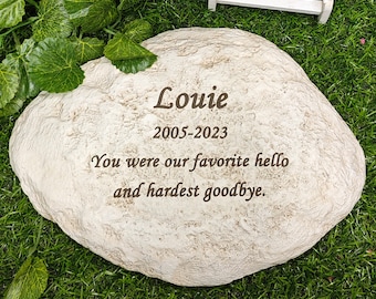 Personalized Pet Memorial Stone, Loss of Dog Garden Stone