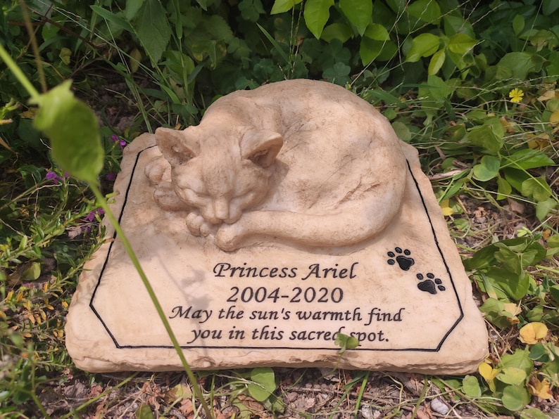 Cat Memorial Stone Personalized Cat Memorial Gift Cat Grave Etsy