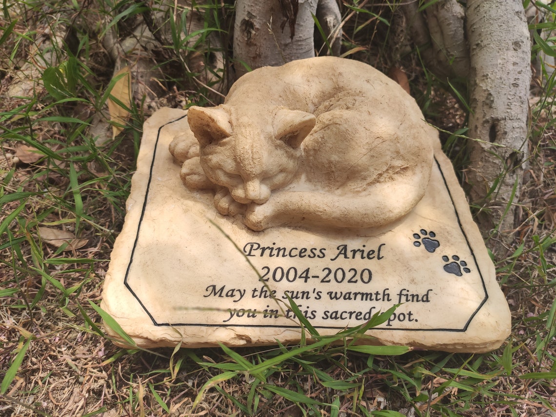 Cat Memorial Stone Personalized Cat Memorial Gift Cat Grave Etsy