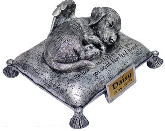 Personalized Pet Dog Memorial Stone, Sleeping Puppy Tombstone