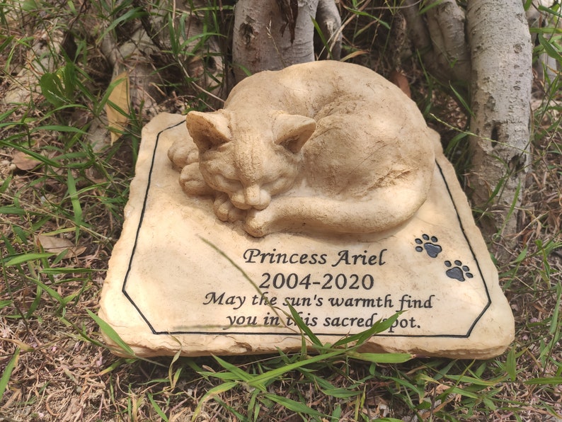 Cat Memorial Stone Personalized Cat Memorial Gift Cat Grave Etsy