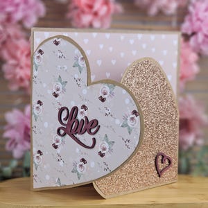 Handmade Love Heart Valentines Day Card