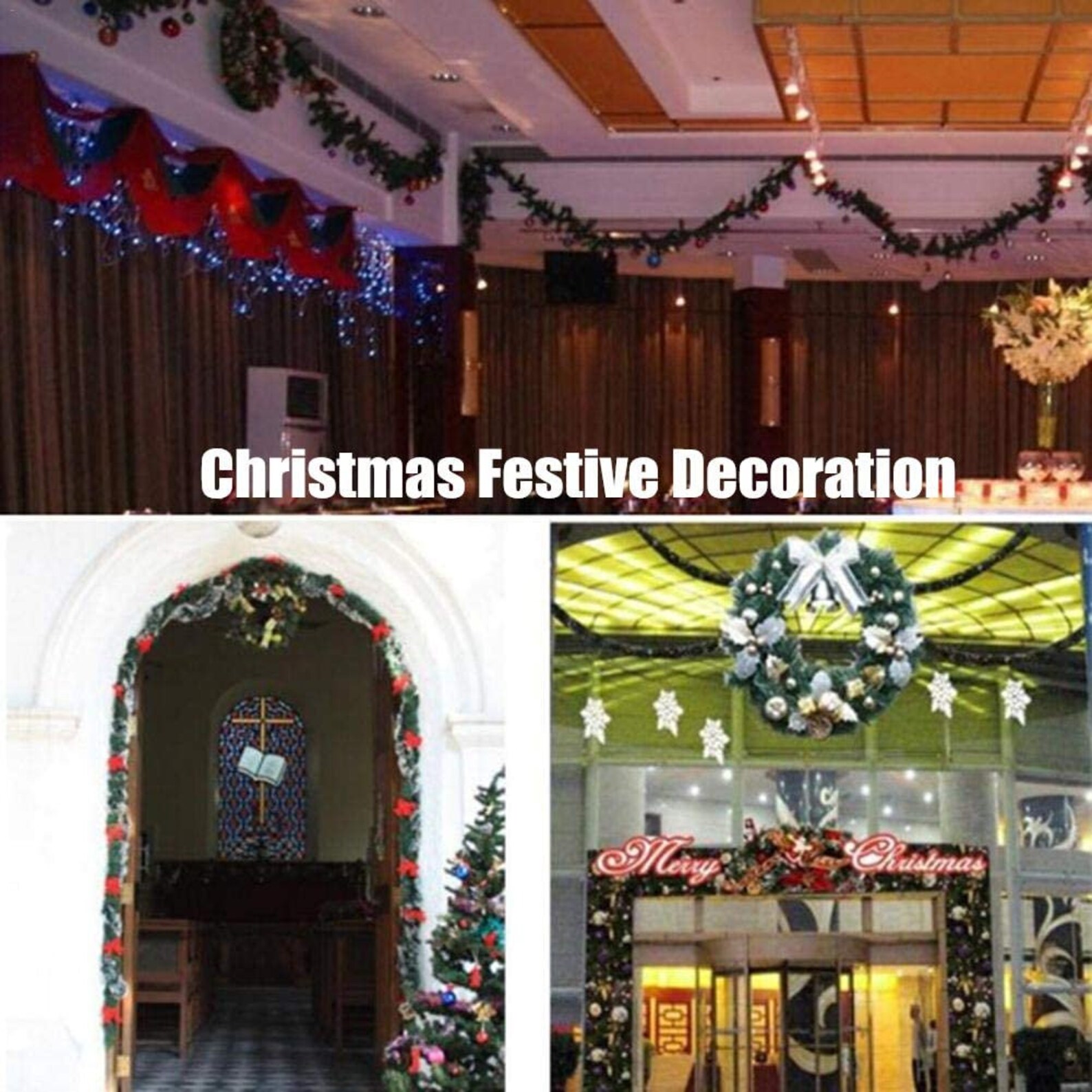 Weihnachten Girlande Dekorationen 27 M Kamine Treppe Dekor | Etsy