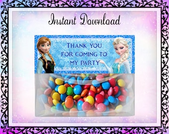 Frozen Birthday Loot Lolly Favor Bags