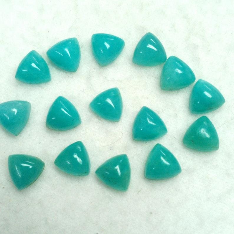 Natural Amazonite Cabochon Trillion Cabochon Gemstone Loose Gemstone 5 MM To 15 MM