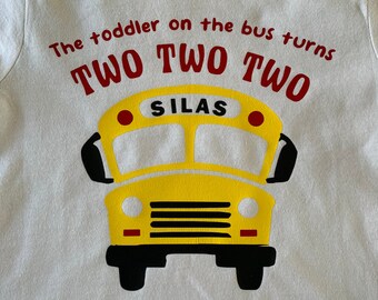 Bus birthday shirt