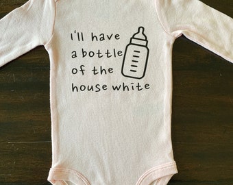 Bottle of the House White Baby Onesie