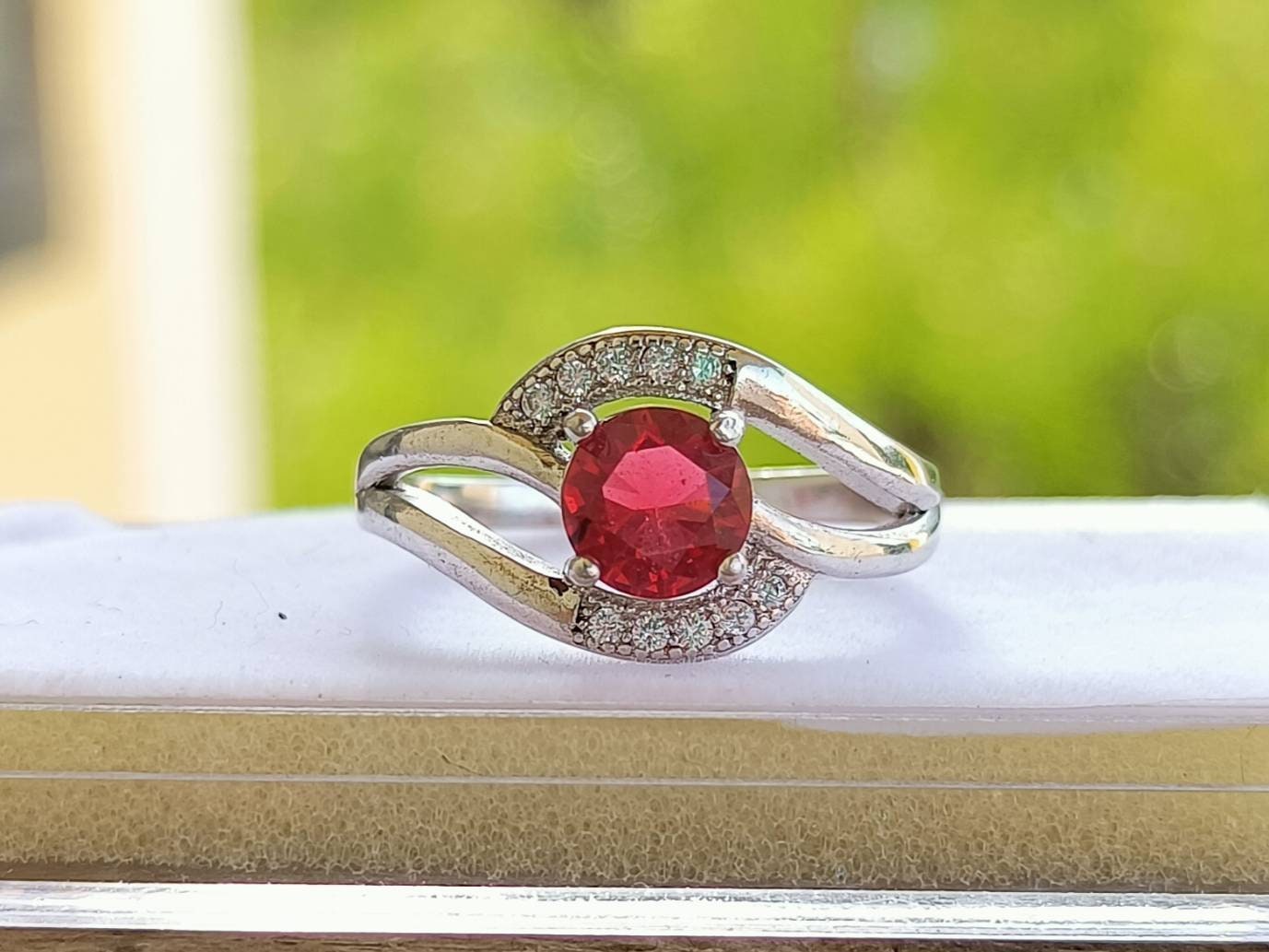 Sterling Silver Cubic Zirconia Modern Dainty Ring for Her, Anniversary ...