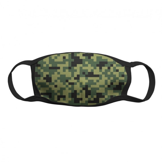 Digital Camo Face Mask Camouflage Military Fashion Mask Etsy