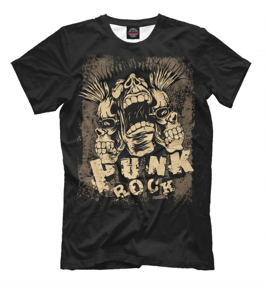 Punks Rock Black TShirt High Quality Tee Men's and Etsy