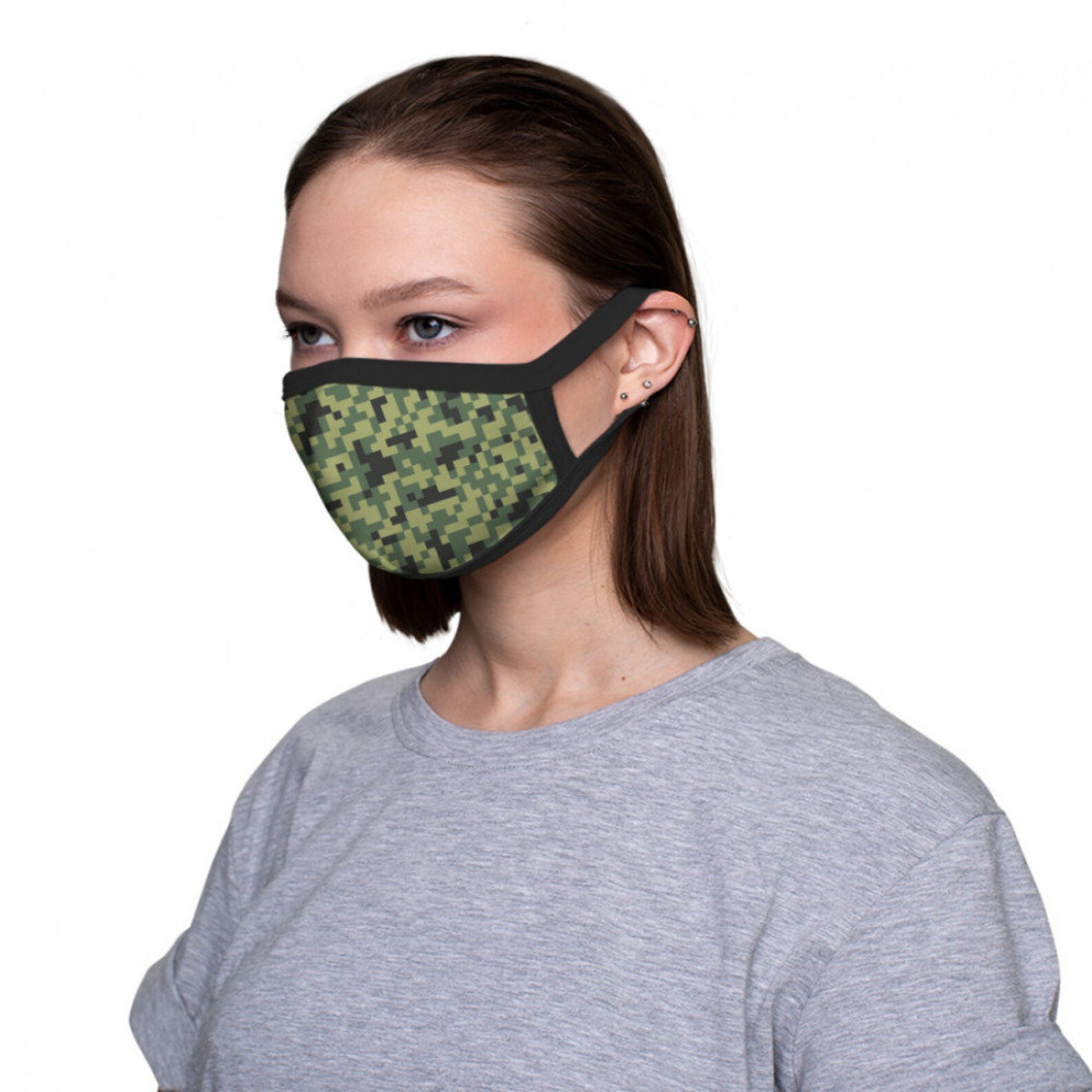 Digital Camo Face Mask Camouflage Military Fashion Mask Etsy